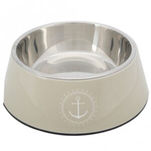 Trixie BE NORDIC Napf aus Melamin und Edelstahl – sand – 0,2 l/ø 14 cm